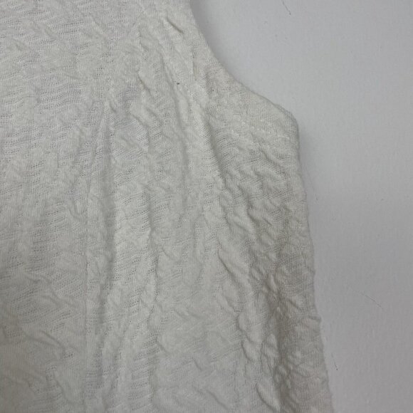 Anthropologie Postmark Ivory Textured Peplum Textured Tank Top Size Small - Picture 3 of 6